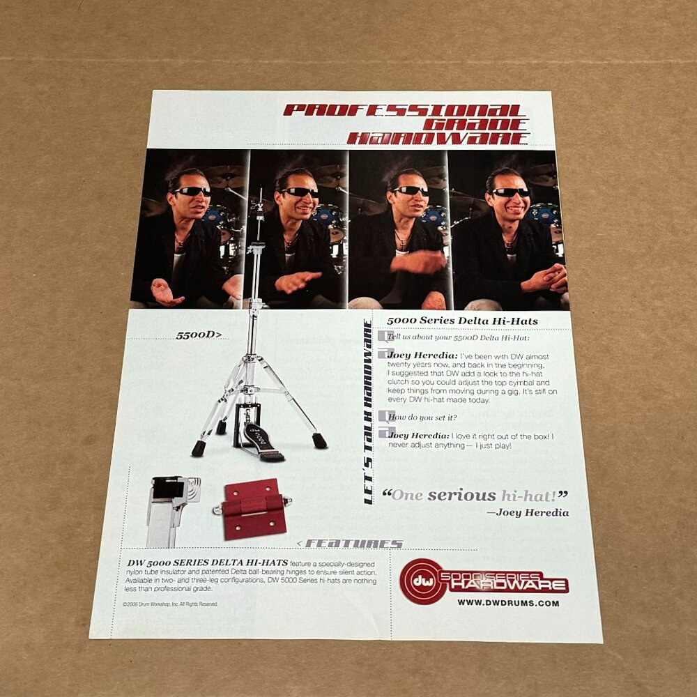 Joey Heredia - DW PEDALS - 2006 Print Advertisement